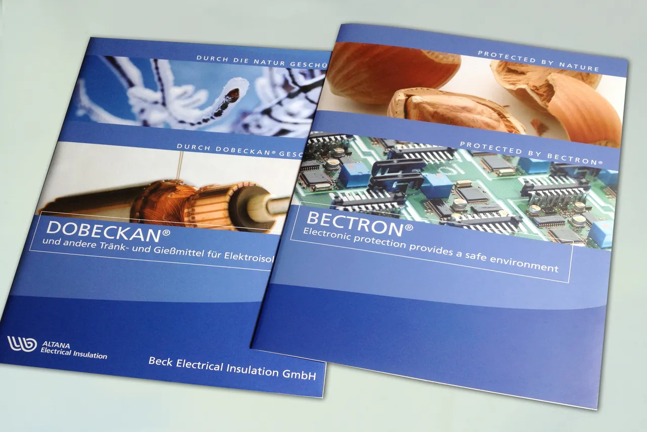 Zwei Unternehmensbroschüren der Beck Electrical Insulation GmbH, Dobeckan und Bectron
